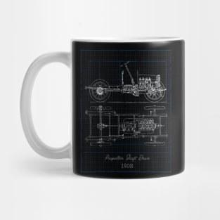 Historic Car Shaft Drive Blueprint Mug